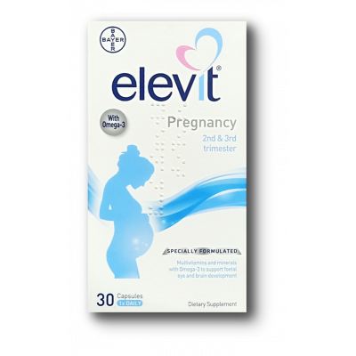 ELEVIT PREGNANCY 2nd & 3rd TRIMESTER WITH OMEGA-3 DIETARY SUPPLEMENT 30 CAPSULES